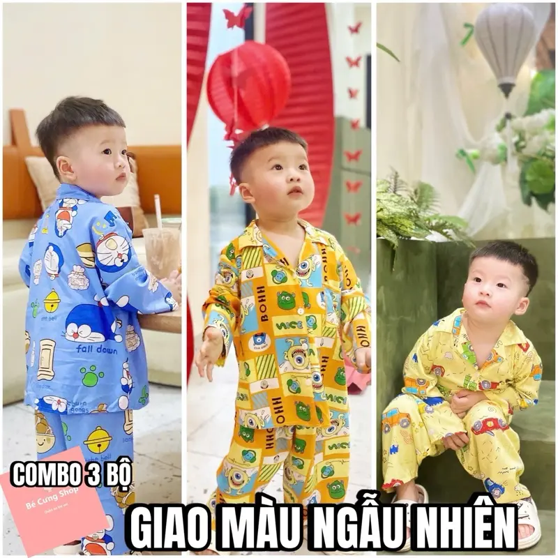COMBO 3 bộ Quần áo Tole, Tay dài Quần dài cho bé trai | bé 5-50kg | Đã trừ hao rộng - Giao màu ngẫu nhiên