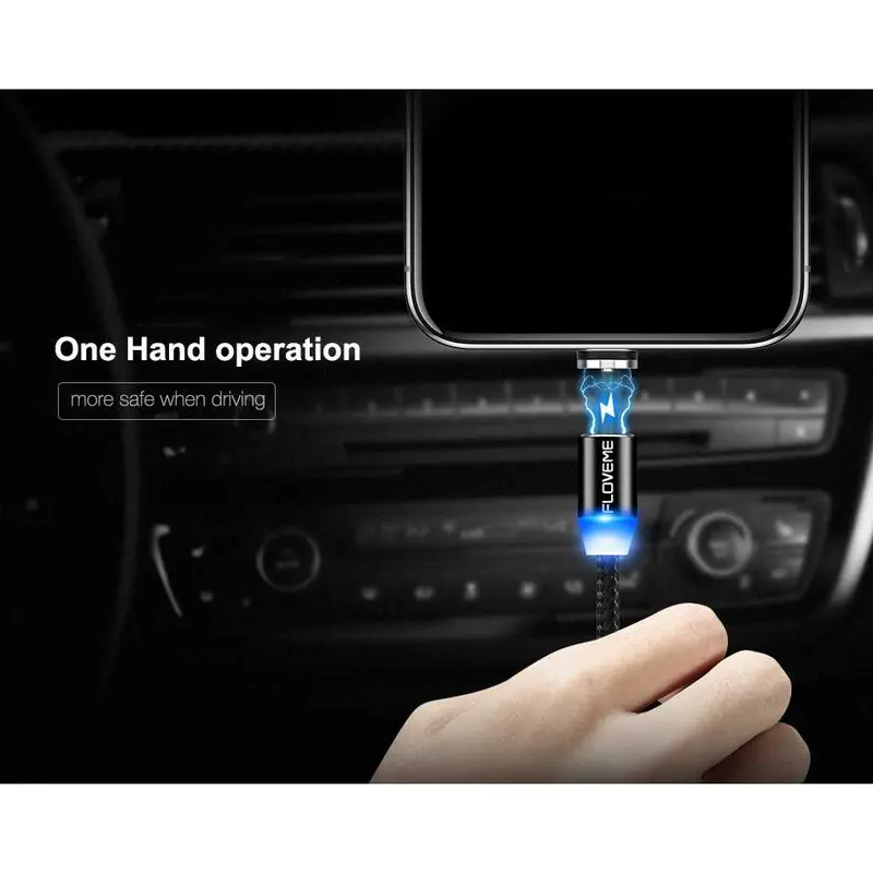 FLOVEME Kabel Charger USB Type C Fast Charging Magnetic 2A 1M - D4192 5