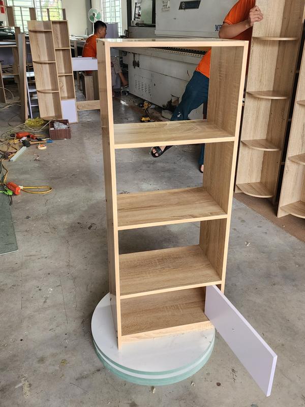 Tủ sách gỗ đa năng nhiều tầng tiện lợi lắp ghép dễ dàng có tủ để đồ gỗ MDF phủ Melamine 8