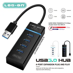 LOG ON USB HUB 3.0 4PORT LO-HUB03 PLUG AND PLAY Device