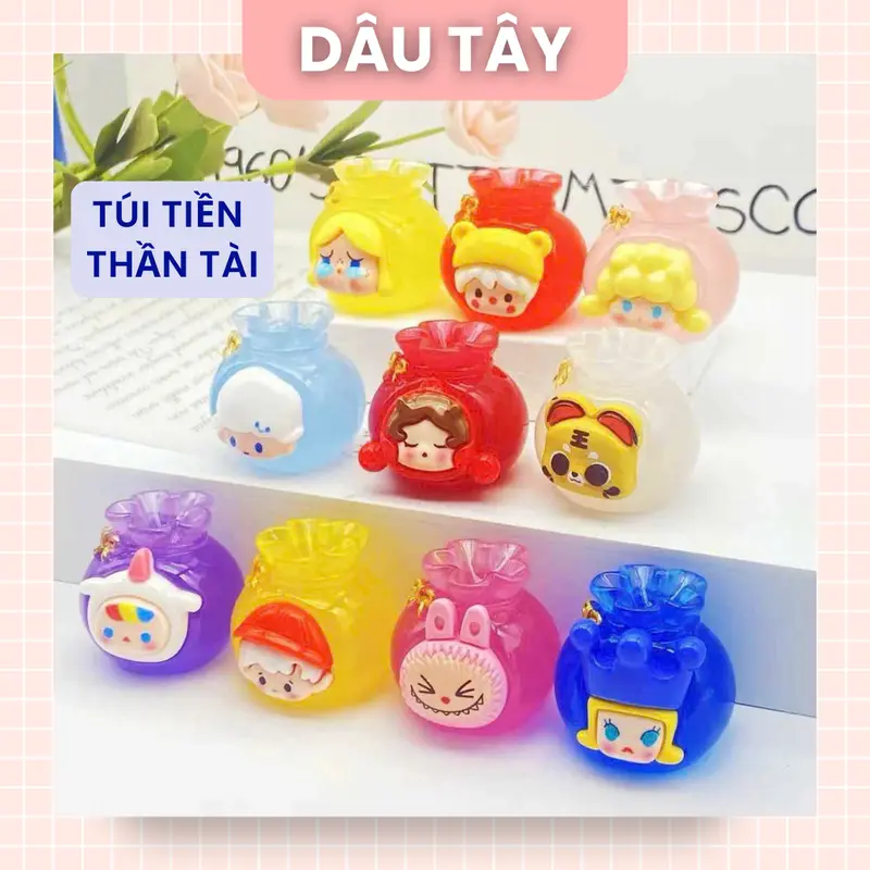 COMBO 10 TÚI NGẪU NHIÊN ĐỦ MẪU Túi mù Phụ kiện charm đồ chơi DIY dễ thương nhiều màu, túi nhân phẩm, túi mù may mắn hộp ngôi làm set do choi tram phát móc khóa nuoc mini bộ dụng hộp bánh kem kẽm 5