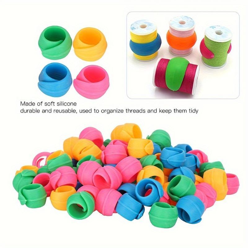 Random Color Sewing Thread Spool Saver, 30pcs/set Colorful Sewing Thread Spool Protector,  Sewing Supplies for Home & Cloth Shop 7
