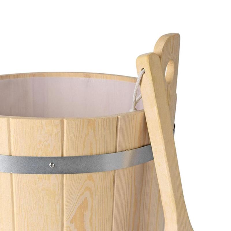 Product Introduction of 17L Wooden Sauna Barrel and Ladle Sauna Accessories for Spa Bathroom 1