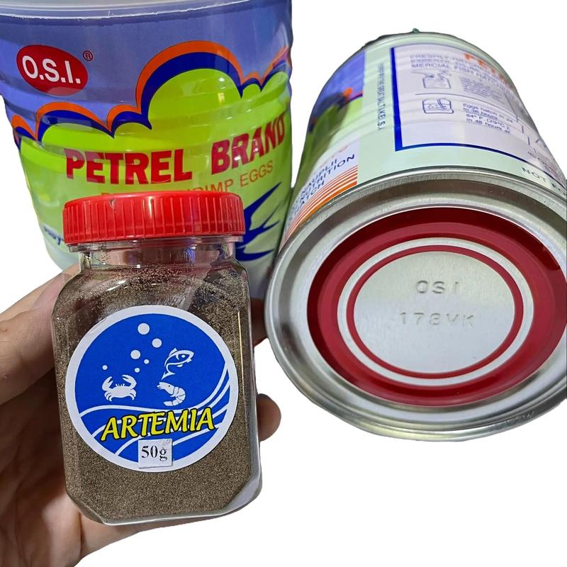 Trứng Artemia OSI Mỹ EN Đáy Đỏ Tỷ Lệ Nở Cao Cho Cá Bột Tôm Cua Giống Phát Triển Thức Ăn Cá Cảnh Nhỏ