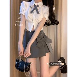 เสื้อคอปก แขนสั้น สำหรับผู้หญิง เอวบาง แสดง มาใหม่