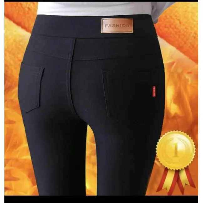 Quần Legging Ôm Sát, Dễ Phối Đồ, Ngoại Cỡ, Co Giãn, Quần Bút Chì Bó Sát, Màu Đen Nữ