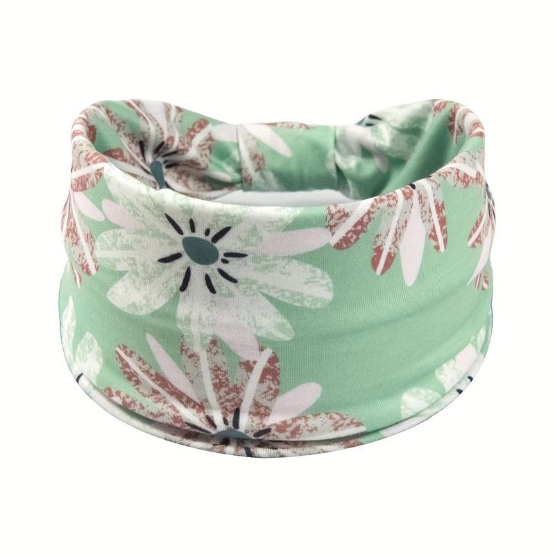Product Introduction of Women's Floral Print Bowknot Design Sports Headband, 4 Counts/set Non-Slip Comfortable Breathable Sweatband for Women & Girls, Elastic Hairband for Gym Workout Running, Hair Accessories for All Seasons 1