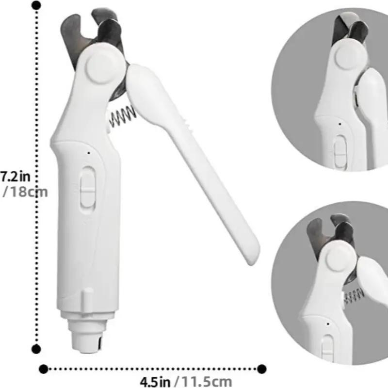 Low Noise Electric Dog Nail Clipper, Rechargeable Cat Nail Clipper with LED Light, Professional Pet Nail Clipper for Small, Medium and Large Dogs 1