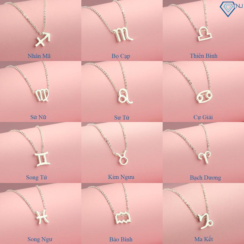  Dây chuyền 12 cung hoàng đạo bằng bạc cho nữ DCN0497 - Trang Sức TNJ 