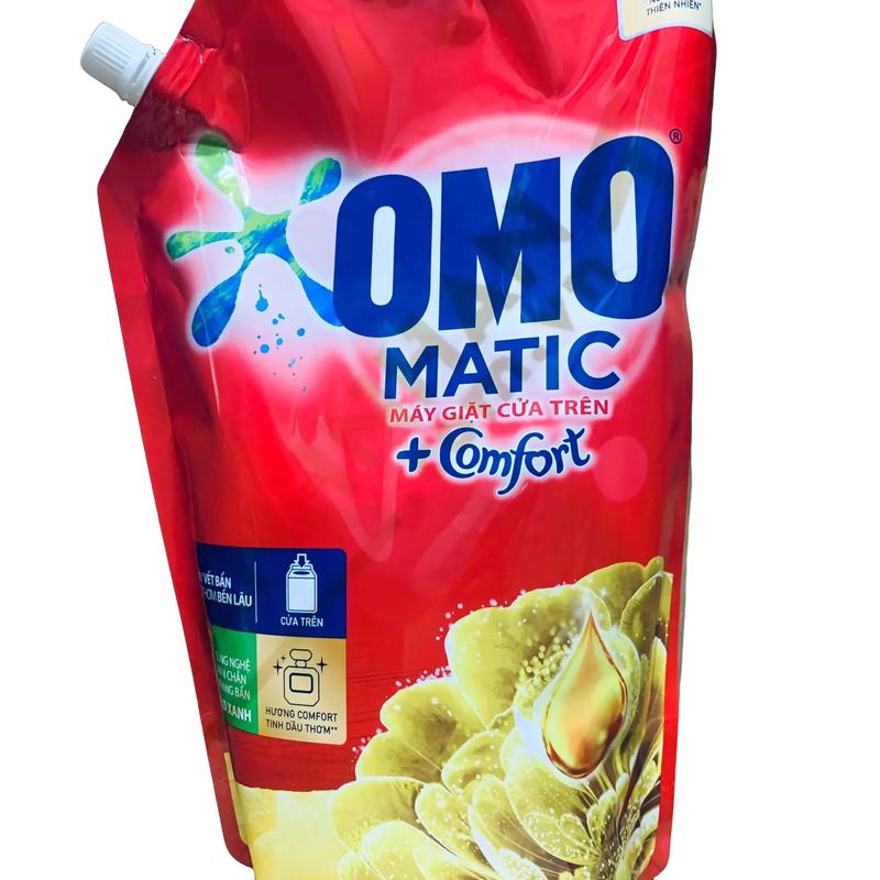 Nước giặt OMO Matic cửa trên hương Comfort tinh dầu thơm túi 1,8kg nuoc gia tomo Làm Sạch