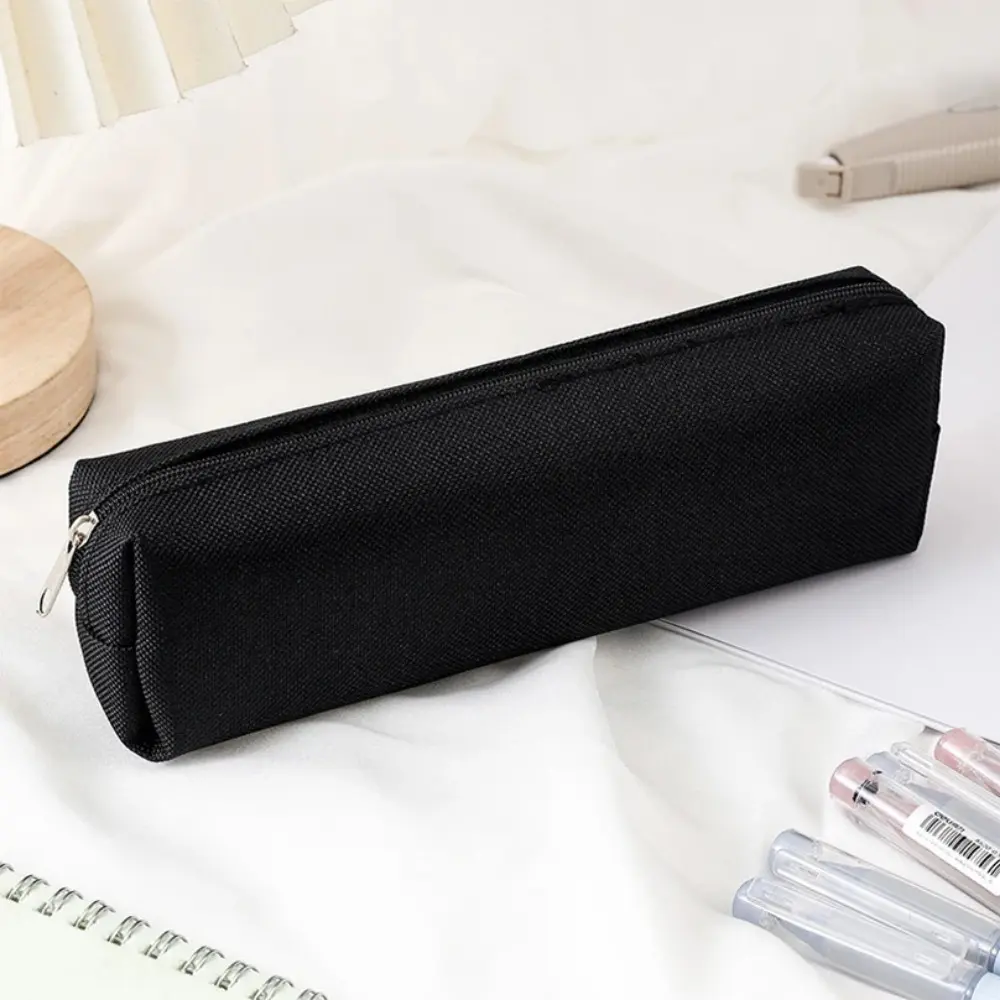 Hộp Đựng Bút Chì Màu Trơn Thiết Kế Đơn Giản, Phong Cách Tối Giản, Thích Hợp Cho Đồ Dùng Học Tập Và Văn Phòng, Vải Bền, Hộp Đựng Bút, Estuche Escolar, Kalemlik Trousse, Túi Đựng