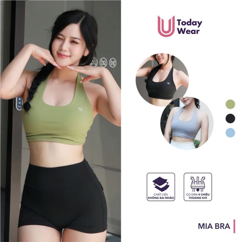 Mia Top - Áo kiểu cổ yếm thể thao Today U Wear hở lưng hỗ trợ tập gym yoga độc đáo Sport Bra Pickleball