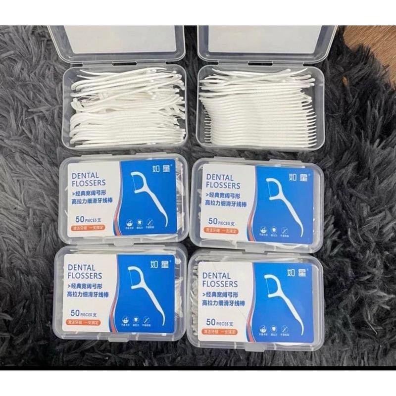 [Combo 15 Hộp] 15 Hộp 750 Chiếc Tăm Chỉ Nha Khoa Tiệt trùnġ, Tăm Nha Khoa Vệ Sinh Kẽ Răng Chuyên Dụng tăm chinhakhoa