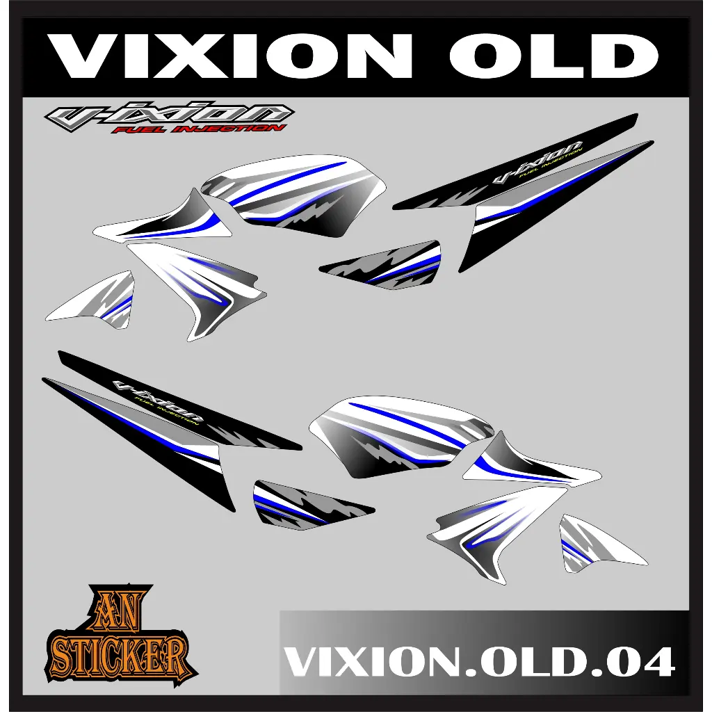 Striping VIXION OLD  Variasi Sticker Skotlet Motor VIXION OLD/LAMA CODE 04 Motorcycle