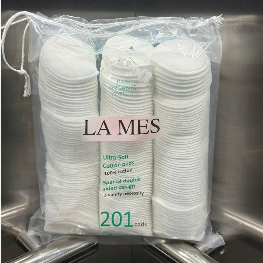 (Combo 2 Gói ) --Bông tẩy trang Lames 201 Miếng 1oo% Cotton ,bông miếng cắt sẵn tự nhiên mềm mại cho da nhạy cảm