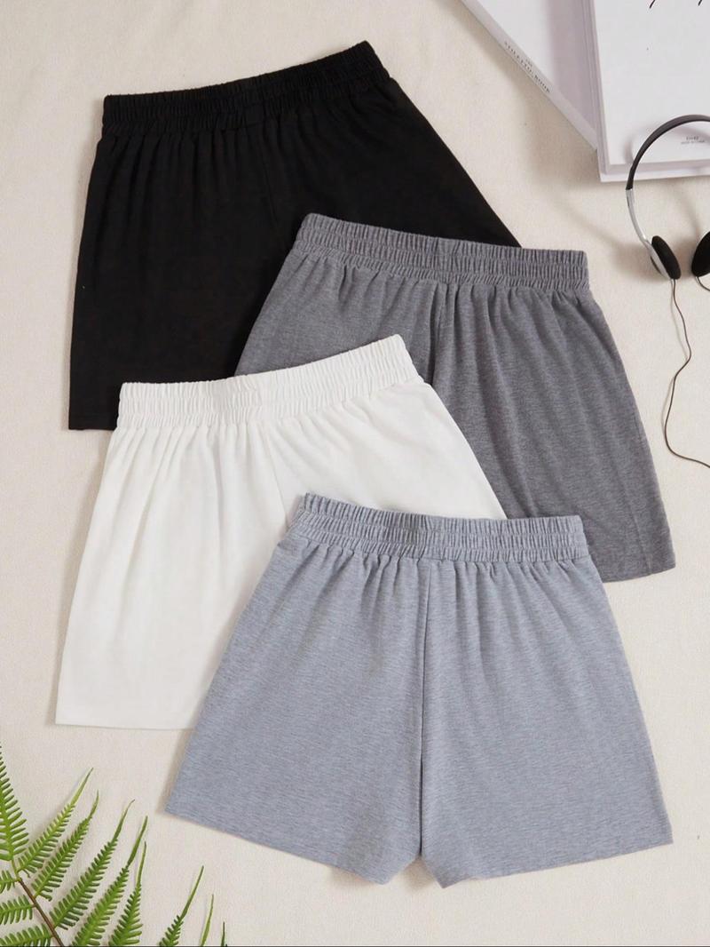 Product Introduction of Women's Solid Color Drawstring Waist Ribbed Pajama Shorts, Casual Comfy Breathable Sleep Shorts for Daily Wear, Ladies Sleepwear for All Seasons 2