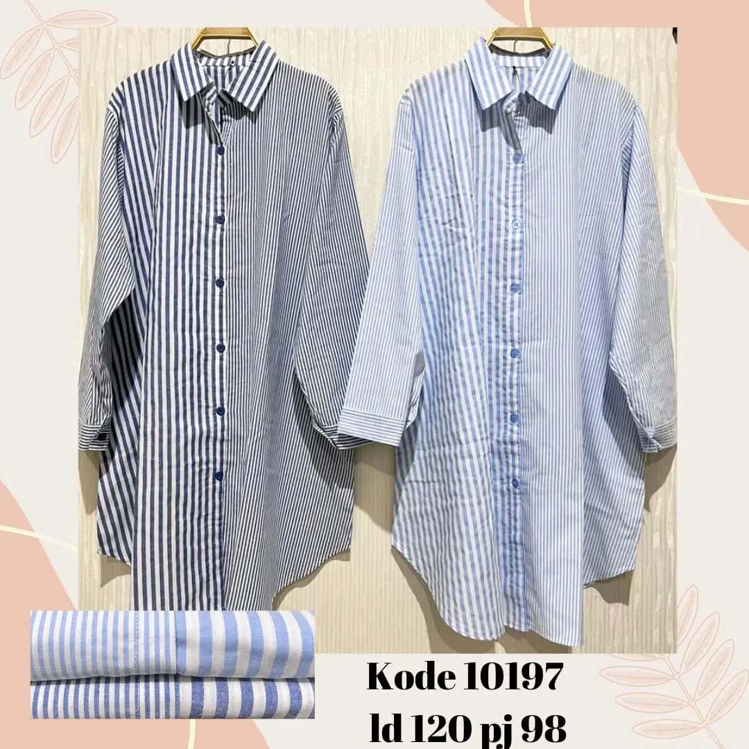 Tunik jumbo Ld 120 // Tunik wanita motif Setrip Katun