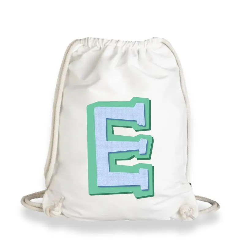 Tas Serut Premium ABCD - Drawstring Bag Kanvas Putih Tebal 30x40 | Thirtystore.id 8