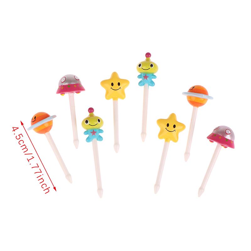 Product Introduction of 6/8Pcs Kids Fruit Picks Ndle Stick Toothpicks Mini Creative Fruit Cake Dessert Food Forks Lunch Box Decor Bento Accessories 31