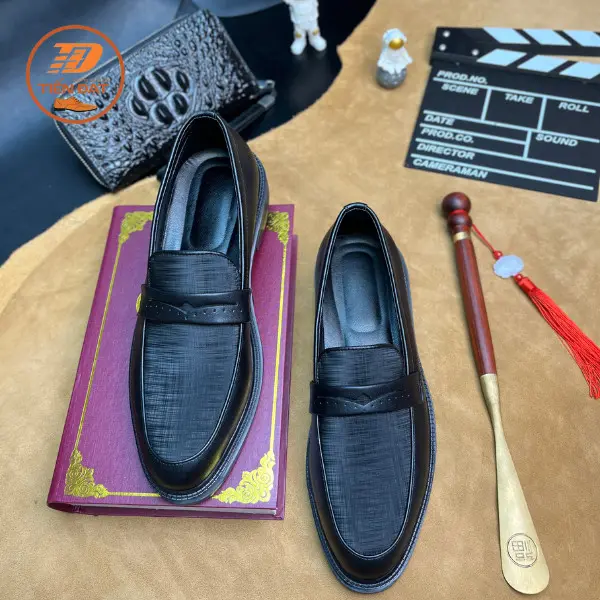 Giầy PENNY LOAFERS Tăng Cao 5cm Thiết Kết Sân Nổi  Mang Phong Cách Thời Thượng Cao Su Shoes