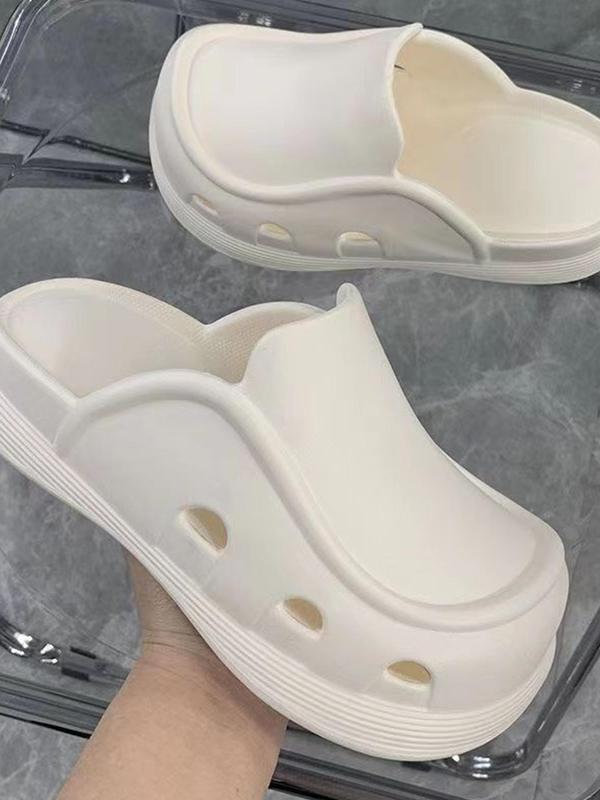 Women's Simple Plain Color EVA Slides, Casual Comfortable Home Slippers, Soft Non-slip Slippers for Indoor & Outdoor Wear, Walking Shoes 2
