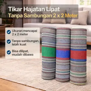 Tikar Hajatan Lipat Tanpa Sambungan 2x2 Meter Tikar Tenun Plastik Tebal Tikar Piknik Camping Tikar Plastik Besar Outdoor Tikar Pengajian Arisan Karpet Piknik Lipat Tikar Serbaguna Acara Keluarga Tikar Tenun PP Kuat Anti Sobek - DM