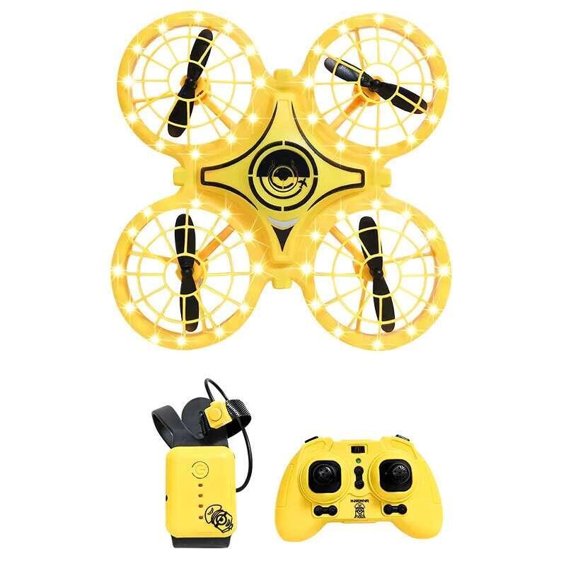Minions Four-Axis Ufo Intelligent Induction Suspended Flying Saucer Remote Control Drone Aircraft Animation Kid Toy 2