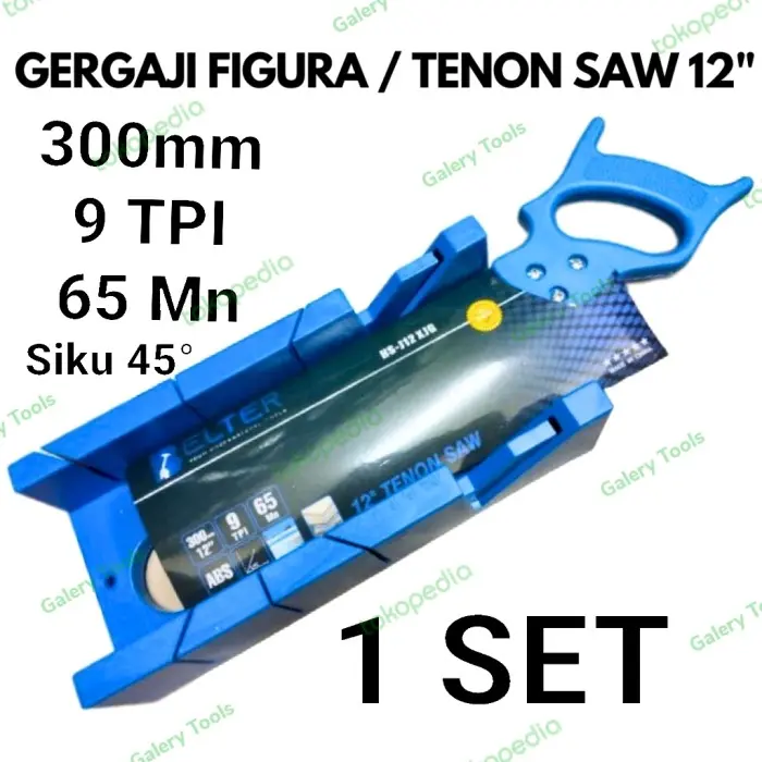 TERJUAL GERGAJI PIGURA SIKU SUDUT 300MM / MITRE BOX SAW FIGURA 12" SET TERLARIS TBK