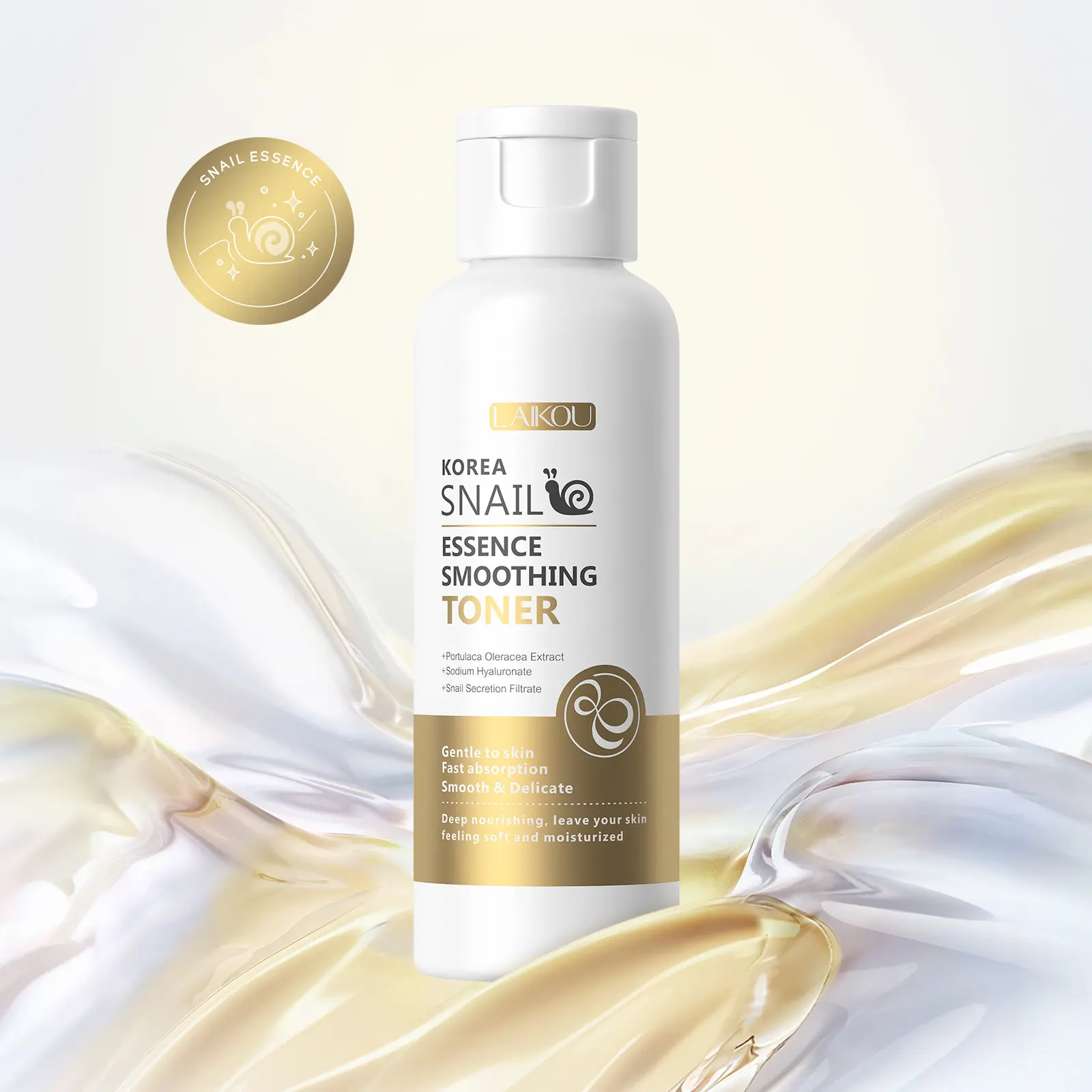 LAIKOU Korean snail essence softening water toner 100ml hydrating and moisturizing hot facial skin care product