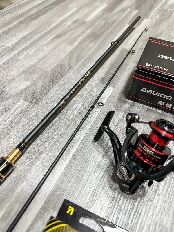 Combo Cần câu Daiiiiwa Nội Địa Máy Đứng Deuukio FS 2000  - Dây PE X4 - Nhái Hơi 6