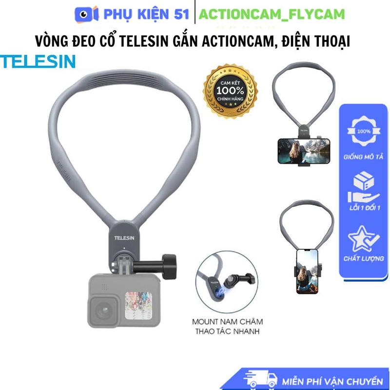  Vòng đeo cổ TELESIN dành cho Gopro và Action camera - Phụ kiện cam hành trình giá rẻ- PhuKien51 