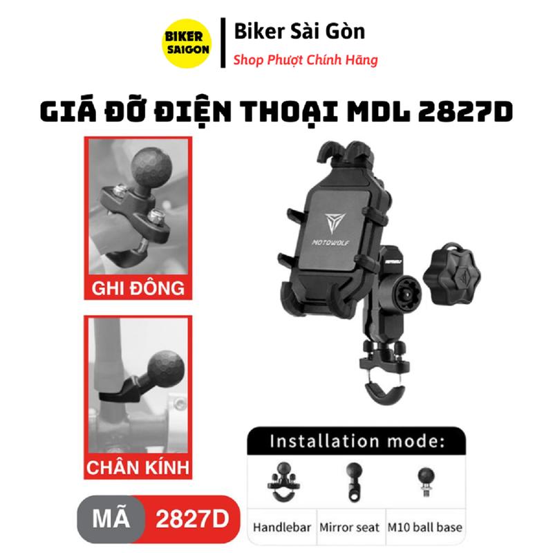Giá Đỡ Điện Thoại Chống Rung Motowolf MDL 2827D Đen Phiên Bản Mới Nhất [BH 3 Tháng]