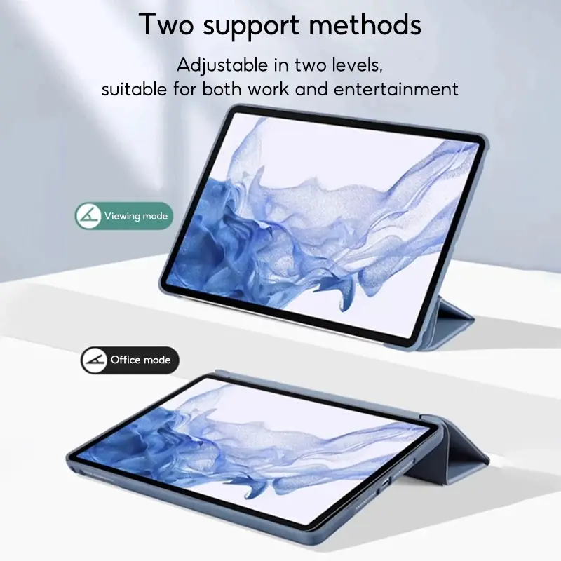Case Compatible for Samsung for A9+ 11 Inch S9/S9fe 11 inch S6 Lite Samsung tab S6 Lite Trifold Full Colour Stand Smart Case 5