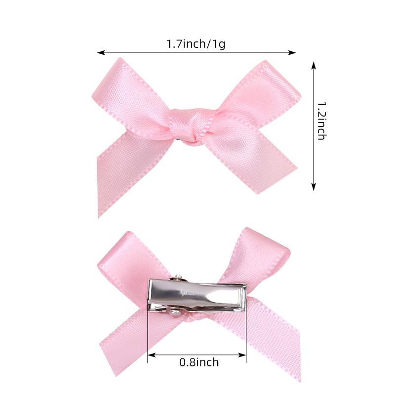 Product Introduction of Nơ Mini Cho Trẻ Em, Màu Trơn Ngọt Ngào, Có Kẹp Tóc, Thích Hợp Cho Bé Gái, Kiểu Múa Ba Lê, Phụ Kiện Tóc tết Ruy Băng, Mũ Cài Tóc, Có Sẵn Trong 4 / 6 / 8 / 10 Cái 0