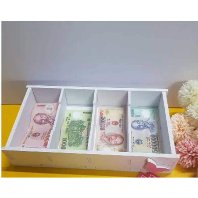 KKOALKSHOP Hộp đựng tiền K15, khay chia tiền quầy thu ngân, hộp chia tiền 8