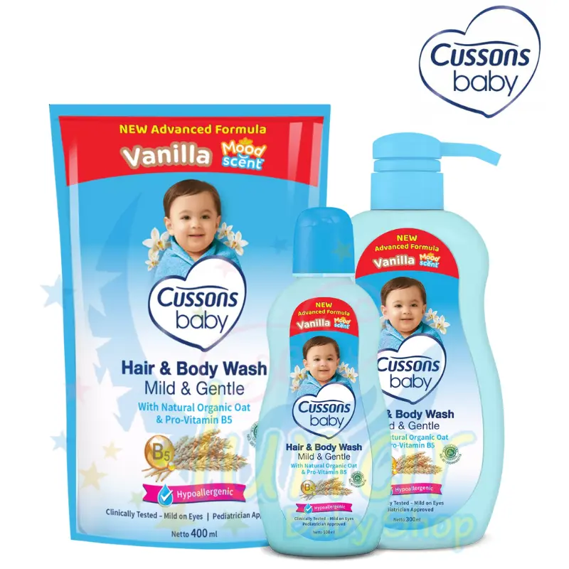 Cussons Baby Hair & Body Wash Mild & Gentle - Sabun Shampoo Bayi 2in1
