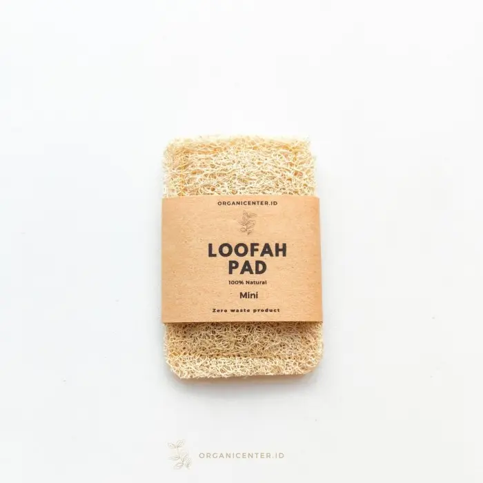 Loofah Pad Mini Dua Lapis Spons Gambas Oyong Natural Alami Sabut Cuci 3