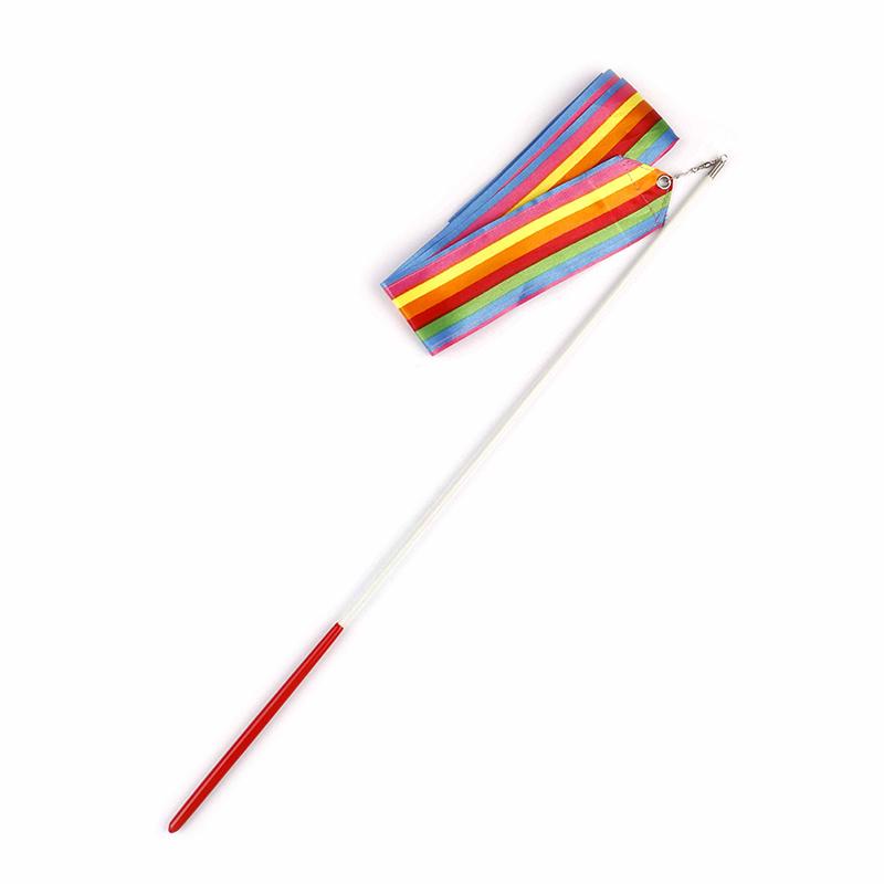 Product Introduction of 6M Dance Ribbon Gym Rhythmic Art Gymnastic Ballet Streamer Twirling Rod 5 Colors 18