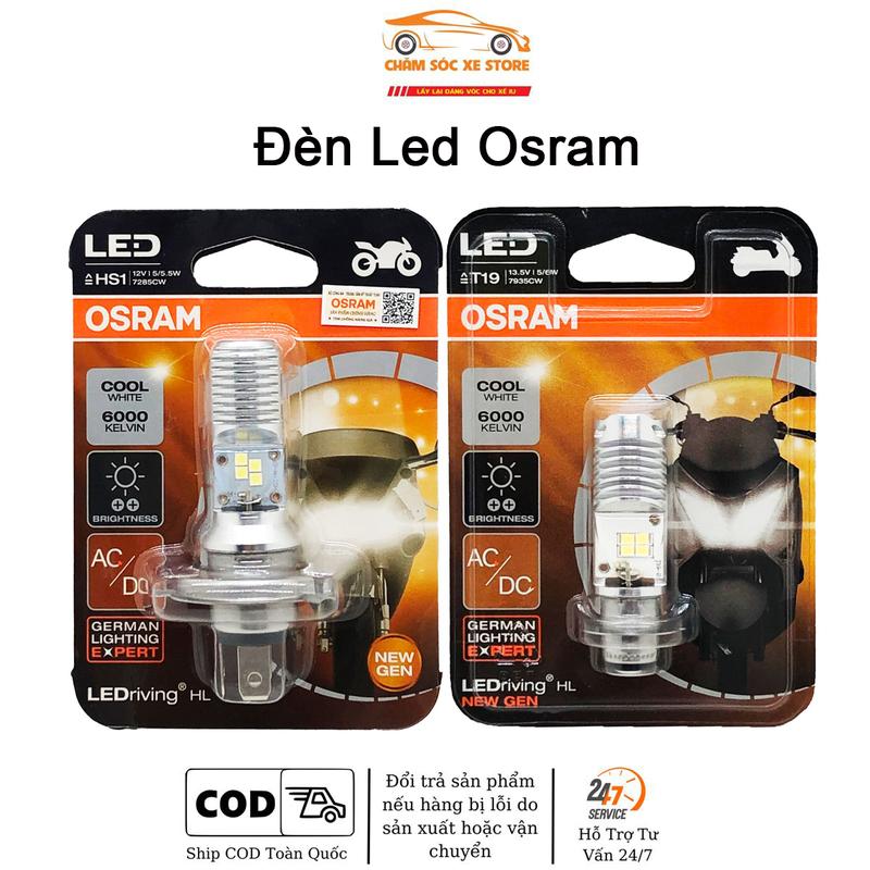 Đèn Led Osram Sáng Trắng Chân H4 và M5 cho xe máy Đèn Pha Phụ Tùng