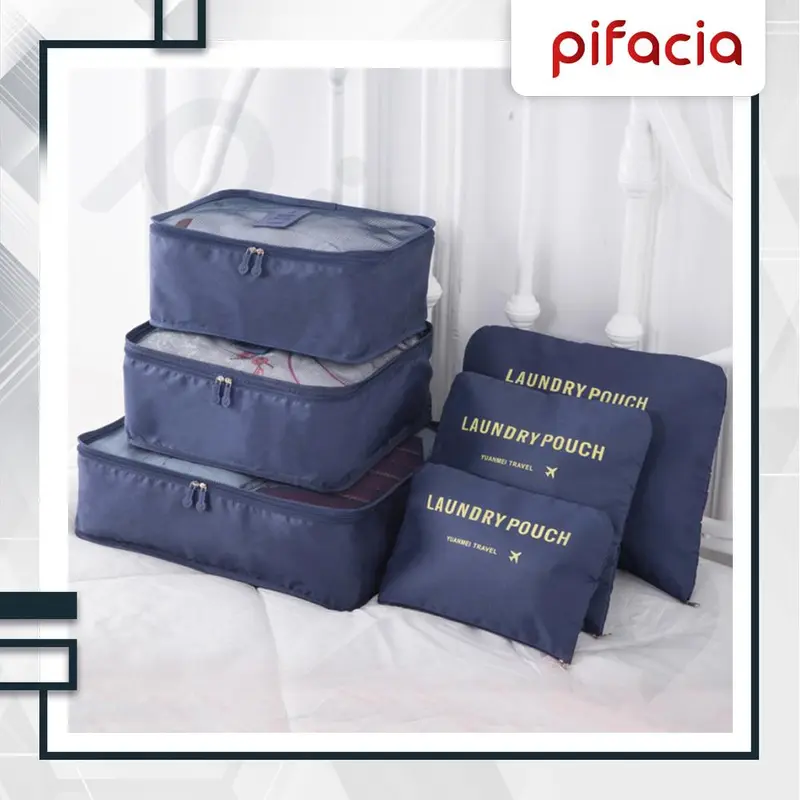 PIFACIA Travel Bag 6 in 1 Storage Set Organizer Penyimpanan Makeup Tas Koper Travel Pouch 0