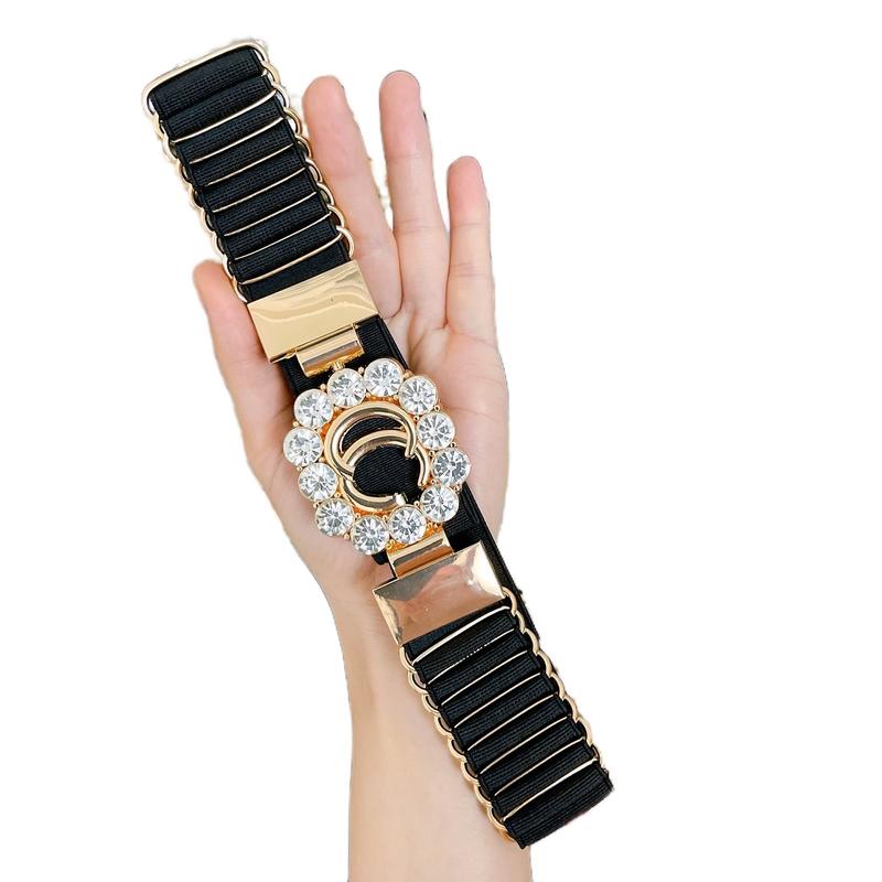Đai váy belt thắt lưng đầm nịt nữ 3,5cm mặt đính đá phối váy đầm quần xinh cho nữ