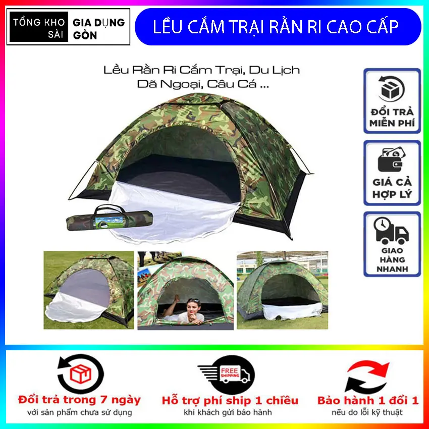 Lều cắm trại du lịch camping chất vải Polyester kích thước 200x150x130cm Phụ Kiện Nam