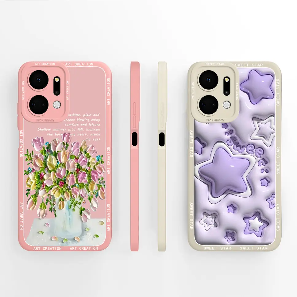 Casing For Honor X7A 4G Unique Style Phone Case Soft Smooth Liquid Silicone Lens Premium Protection Anti Drop High Quality Shockproof Back Cover For Honor X7 A Cases Gift Housing