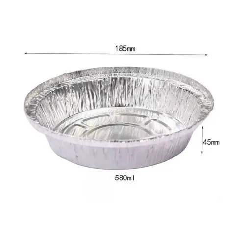 Set 20 dĩa bạc nhôm 18cm dùng cho nồi chiên không dầu, khay giấy bạc lót nồi chiên