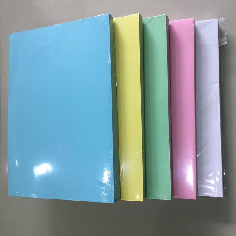  Giấy Bìa Cứng Thái 100 tờ COLOR PAPER dày 5 Màu Dịu Nhẹ Tập Vẽ – Khổ giấy A4 Định Lượng 180 gsm chất lượng cao đóng bìa sách in ấn giay ve đồ  dùng thủ công 