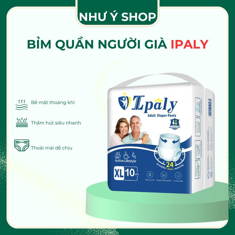 Combo 40 miếng Bỉm quần người già Ipaly chất lượng giá tốt đủ size M-L-XL mỗi bịch 10 miếng Cho Bé
