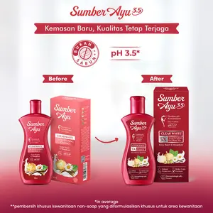 (Ready) Sumber Ayu Feminine Wash Clear White 90 Ml & Pearly White 90 Ml - 3x Whitening Extract Kayu Rapet & Manjakani