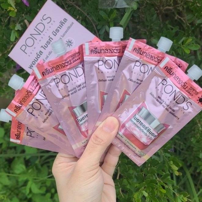 ( Hộp 6 gói) Kem hỗ trợ dưỡng trắng da Ponds 6,5g - Thái Lan