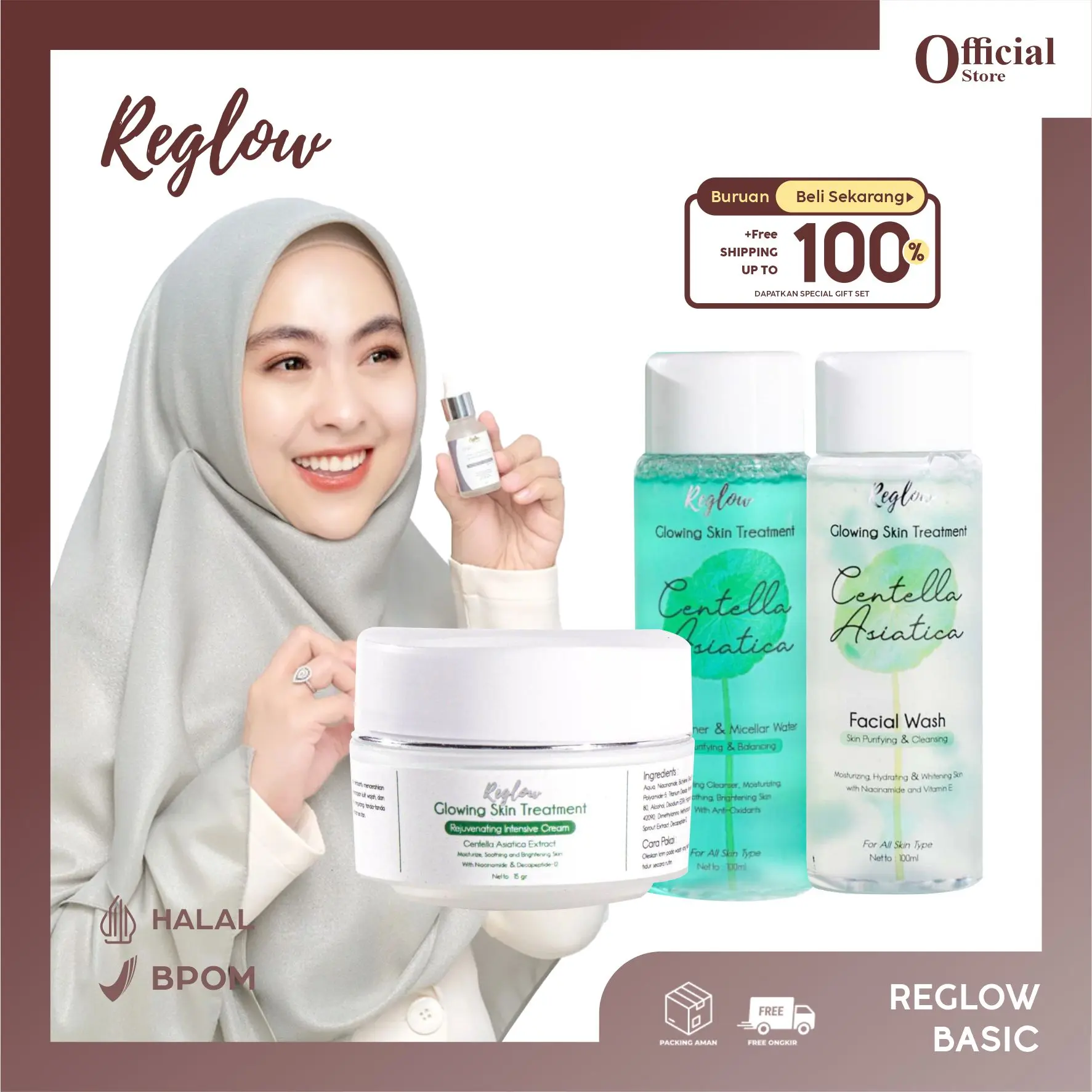 Reglow Whitening 1 Paket Cream Wajah Putih Glowing Bpom Serum Glowing Wajah Bpom Skincare Menyamarkan Pori Pori Toner Pelembab Wajah Berminyak Bpom Skincare Flek Hitam Paling Ampuh Sabun Pembersih Wajah Bpom