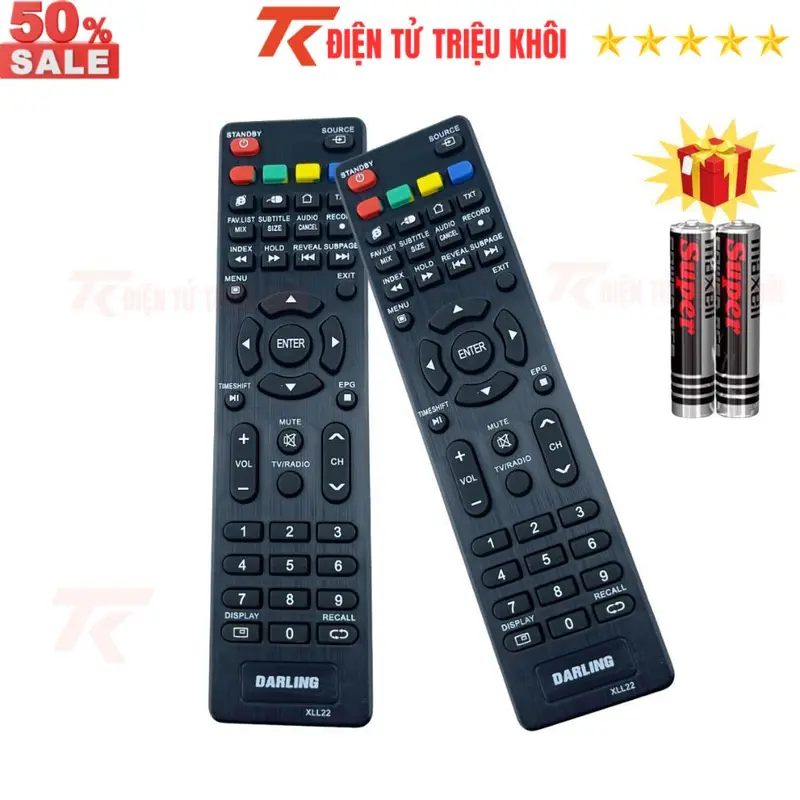 Remote điều khiển tivi DARLING Mã 04, điều khiển TV DARLING các dòng tivi Internet - Tặng kèm pin - Điện Tử Triệu Khôi 6